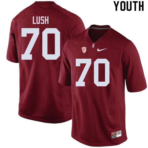 Youth #70 Wakely Lush Stanford Cardinal College Football Jerseys Sale-Cardinal